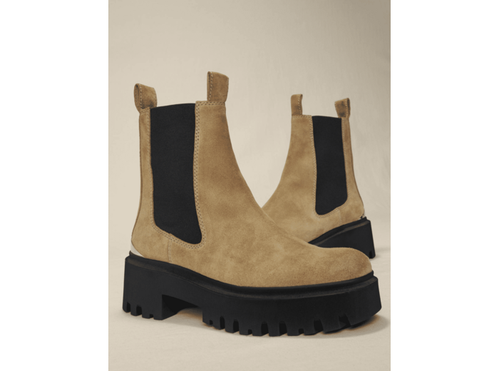 Bottines en cuir à plateforme