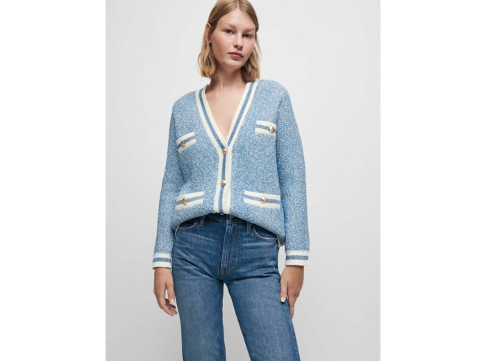 Cardigan en maille lurex fantaisie