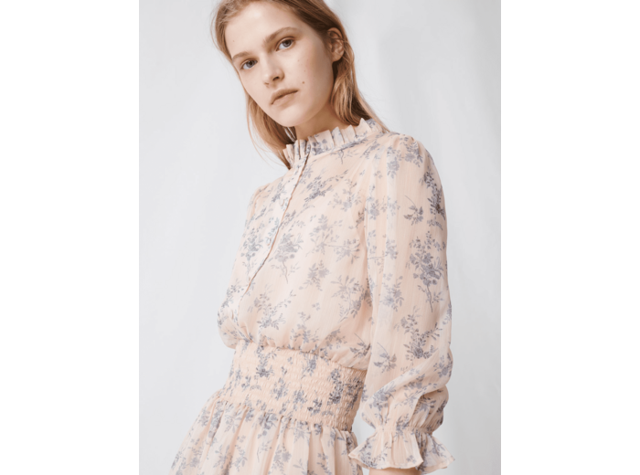 Floral dress with ruffles