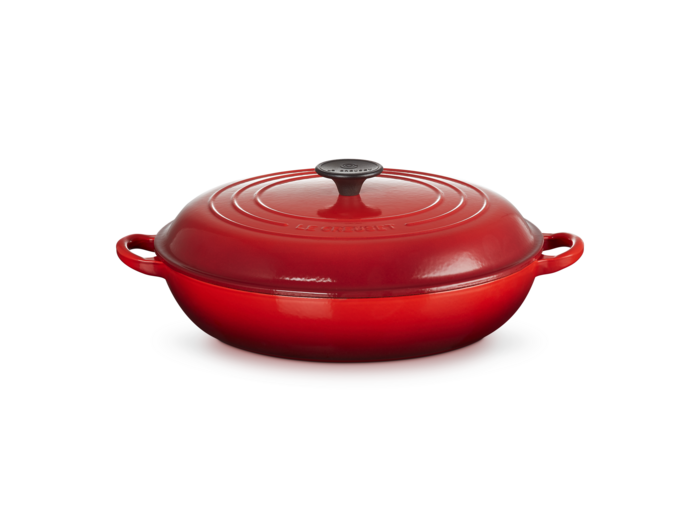 Faitout campagnard 30cm en fonte émaillée cerise
