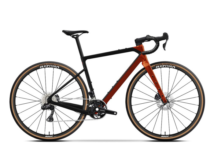 Vélo de gravel L'AVENTURE SHIMANO GRX825 DI2 Orange Cuivré LTD