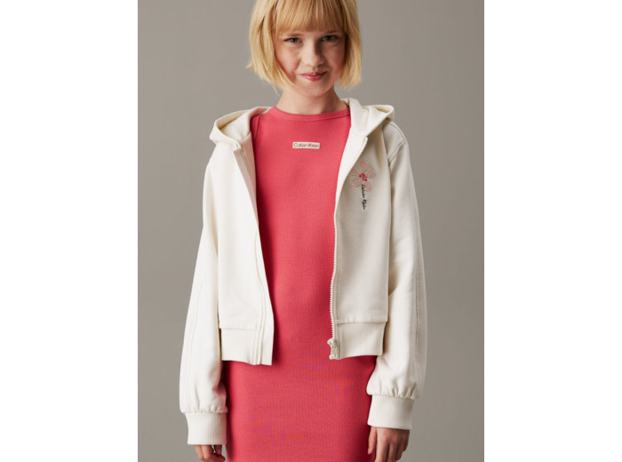 HOODIE ZIP FLEURI