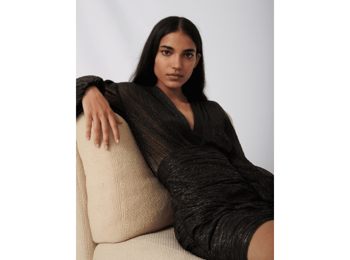 Robe près du corps en lurex stretch