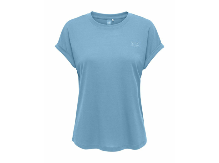 T-shirt Femme ONPFREI LIFE EMBR SS BAT LOOSE JRS TEE Bleu