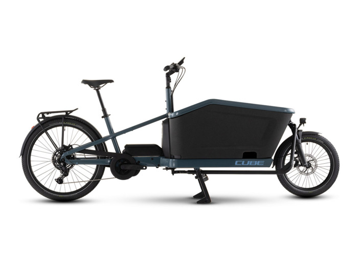 Vélo cargo électrique CARGO HYBRID 800 Bleu Tempête