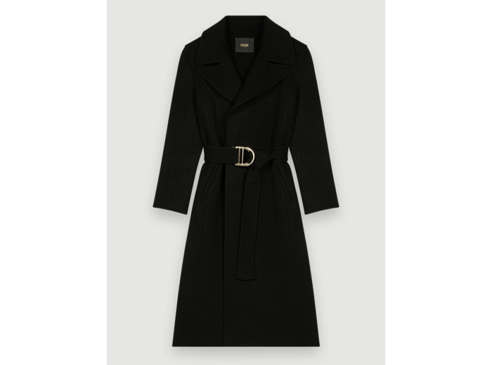 Manteau en double face ceinturé