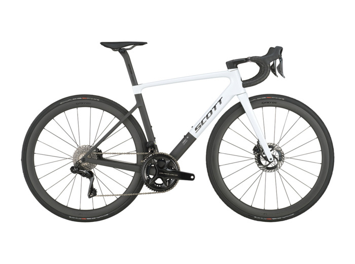 Vélo de route ADDICT RC PRO Blanc Cumulus/Noir Carbone