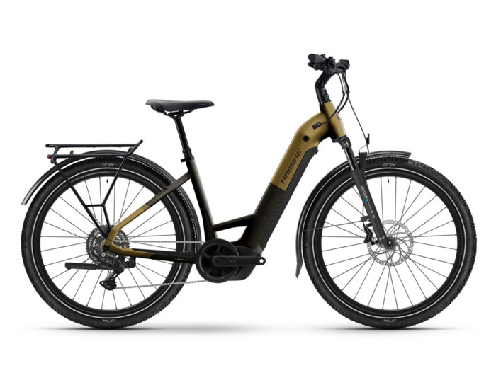 Vélo trekking électrique TREKKING 7.5 LOW Noir/Or