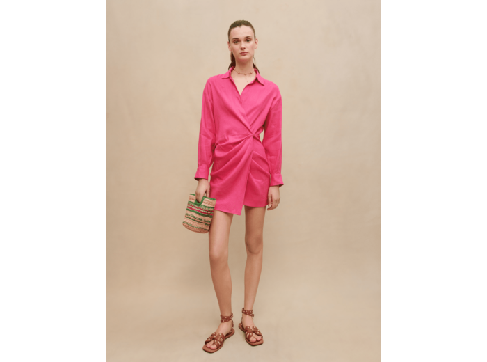 Robe courte drapée