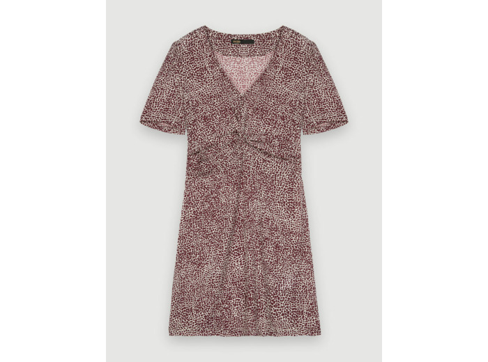 Robe imprimée léopard twistée devant