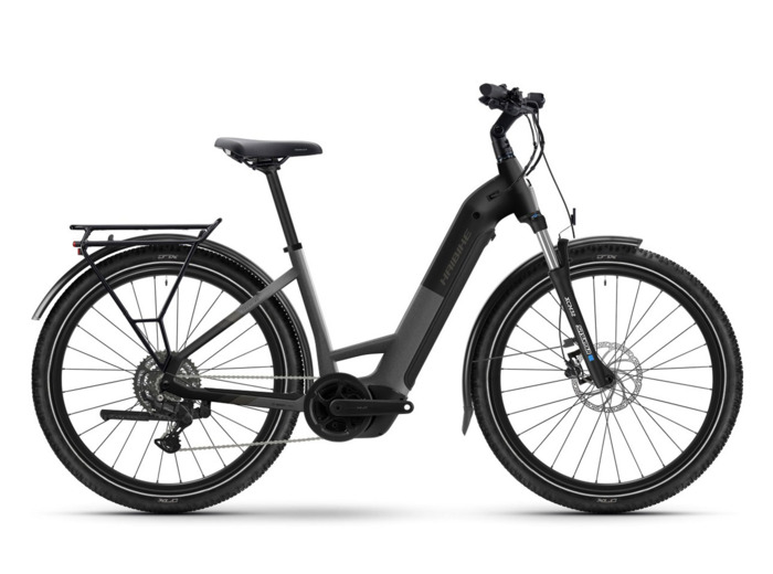 Vélo trekking électrique TREKKING 3 LOW Argent/Noir