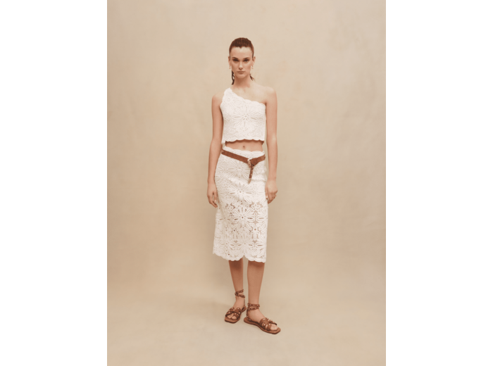Top en maille asymétrique