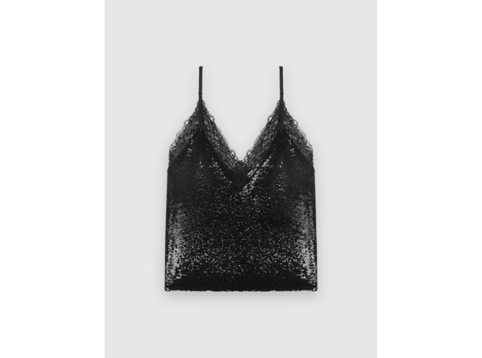 Caracco à sequins et dentelles