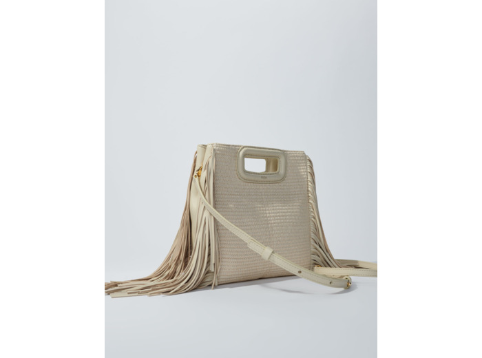 Sac M en textile et raphia
