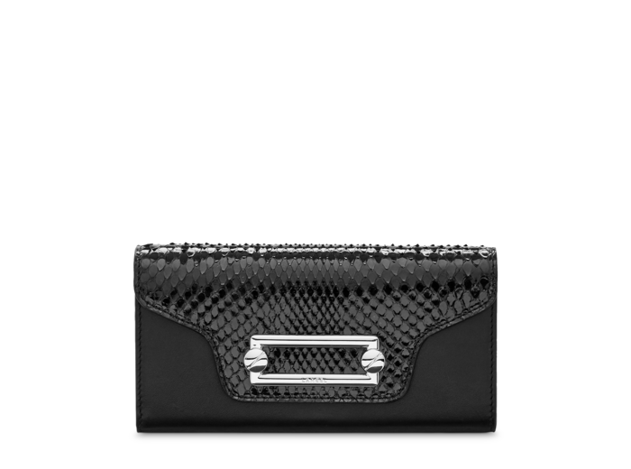 Clic de Lancel - Portefeuille slim rabat - Grand modèle - Noir