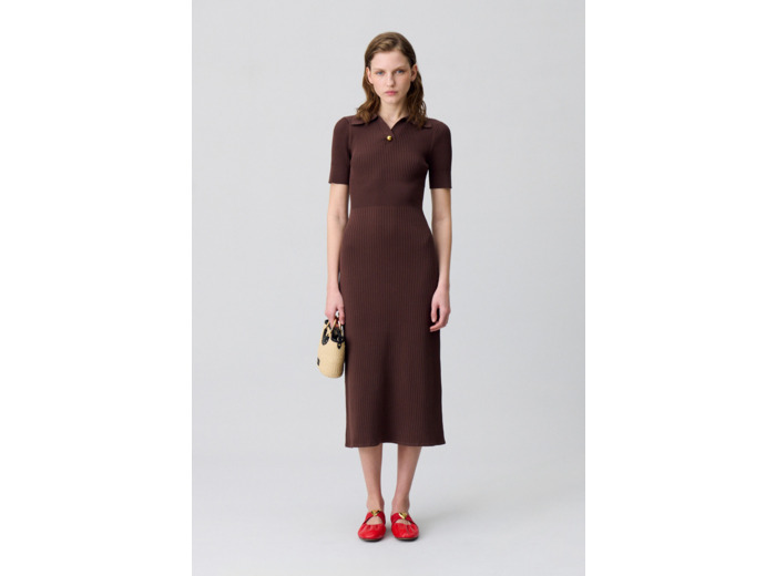 Robe mi-longue en maille