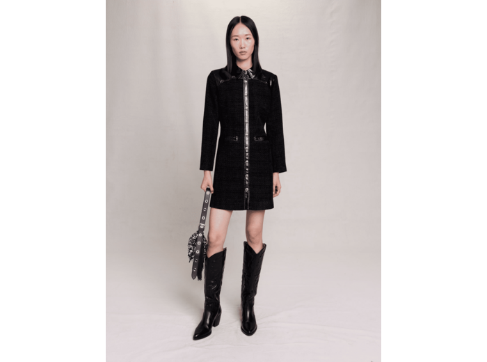 Robe courte en tweed