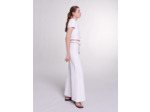 Pantalon large en tweed