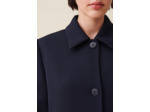 Manteau long coupe droite bleu