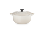 Cocotte ronde 20cm en fonte émaillée meringue