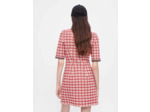 Robe en maille façon tweed à carreaux