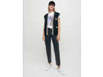 Jean mom taille mi-haute délavé