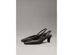 MULES À TALONS EN CUIR
