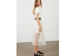 Jupe en tulle et sequins élastiquée