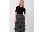 Robe trompe-l'oeil jersey, jupe imprimée
