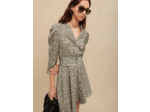 Robe courte manches volumineuses