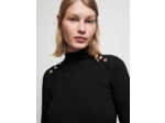 Pull en maille côtelée à boutons Maje
