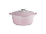 Cocotte ronde 24cm en fonte émaillée shell pink