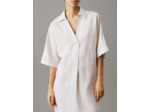 ROBE CHEMISE À MANCHES MOITIÉ EN MELANGE DE LIN