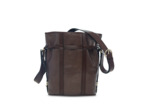 ELSA FACON IGUANA ET CUIR LISSE - SAC SEAU - Chocolat