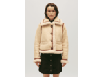 Veste peau lainée beige