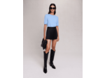 Short droit plissé