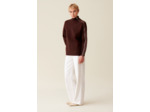 Pull col montant zippé marron