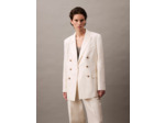 BLAZER DOUBLE BOUTONNÉ EN LIN DÉCONTRACTÉ