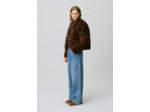Manteau fausse fourrure léopard