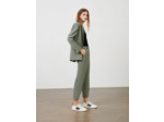 Pantalon de costume kaki en laine froide