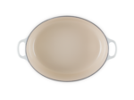 Cocotte ovale 31cm en fonte émaillée meringue
