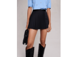 Short droit plissé