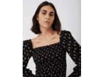Top smocké en mousseline imprimée