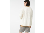 Cardigan torsadé à bandes contrastées