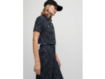 Chemise courte façon tweed