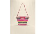 Mini panier rayé en raphia