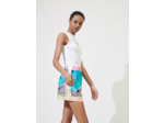 Short sporty en satin imprimé