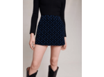 Short jupe à jacquard velours