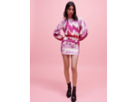 Robe en viscose imprimée Tie and Dye
