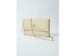 Pochette à chaîne effet raphia